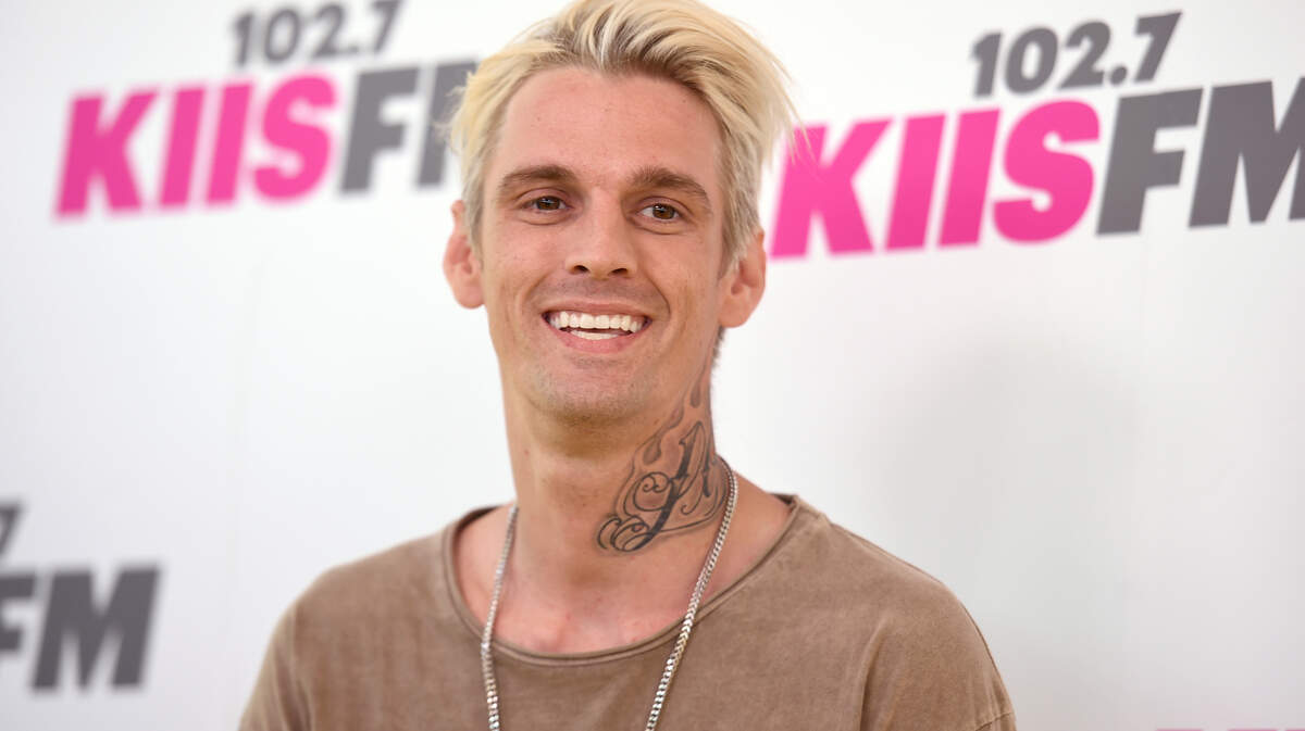 Aaron Carter arrives at Wango Tango at StubHub Center on Saturday, May 13, 2017, in Carson, Calif. (Photo by Richard Shotwell/Invision/AP)
