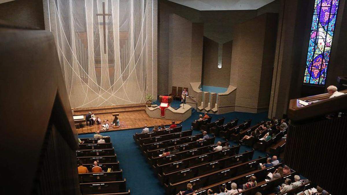 Sunday service at the The First Baptist Church of Austin on June 17, 2018.
