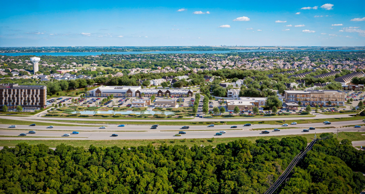 A rendering of the future Shivers Farm development by Trademark in Southlake, which will be home to a specialty organic grocery Whole Foods Market to the city.