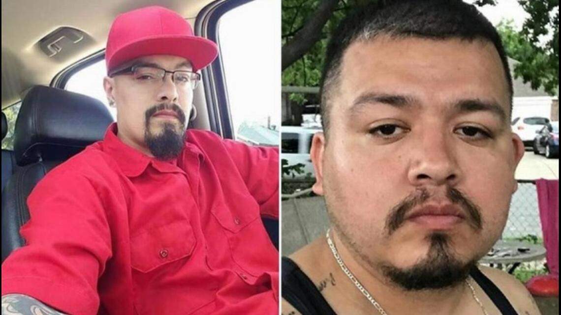 Nick Carillo of Fort Worth (l) was fatally shot Feb. 3 at a home in east Fort Worth.  Authorities arrested the man accused of killing Carillo, Jesus Duran, on Sunday in Laredo