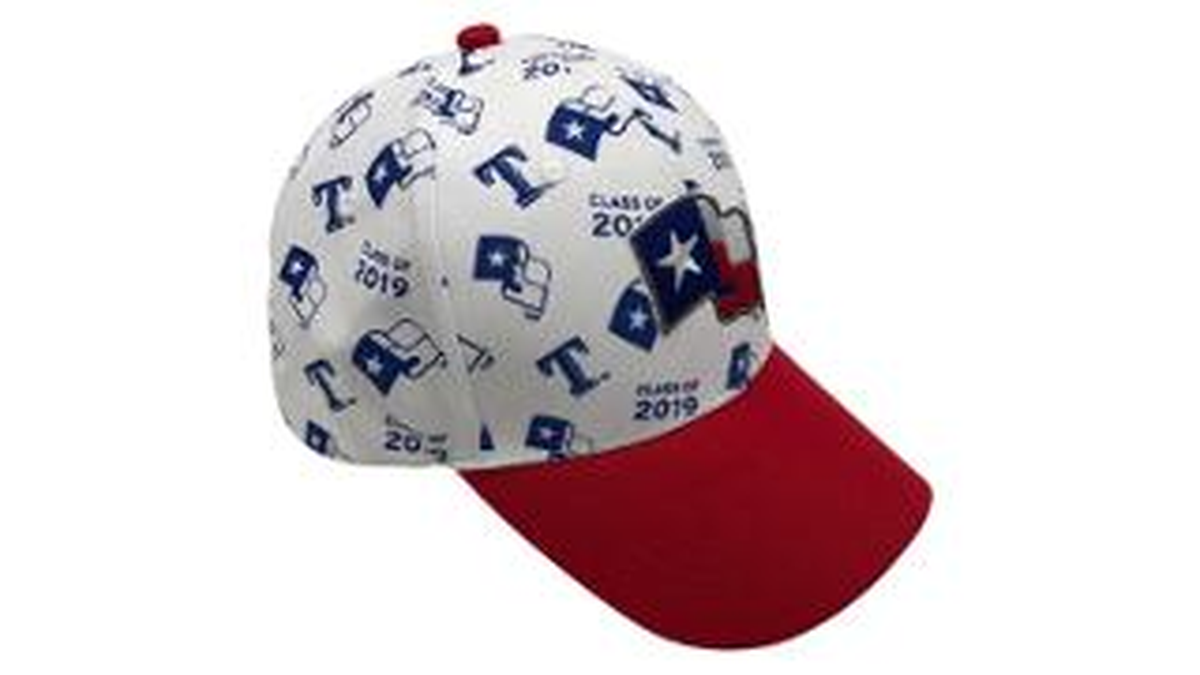 Tickets for the Texas Rangers’ game on June 6 purchased through texasrangers.com/themenights are eligible to receive this custom Texas Rangers graduation themed cap