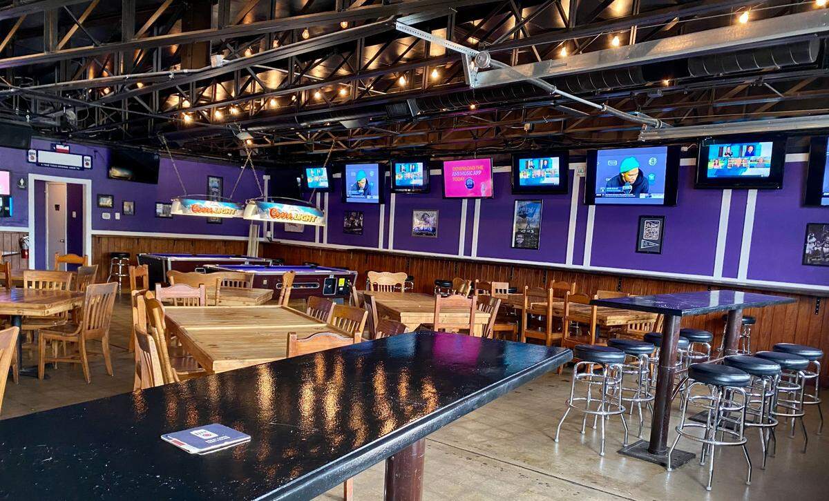 The bar area at the Poop Deck Bar & Grill in Fort Worth.