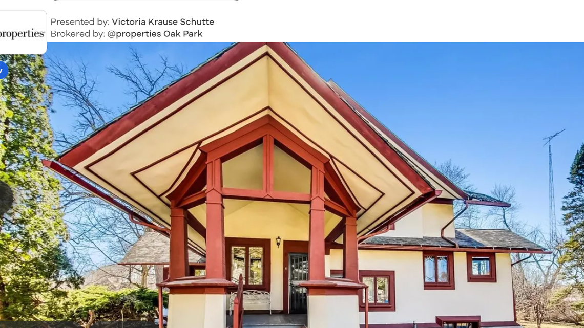 Parts of the home’s exterior are very much akin to Wright’s other designs.