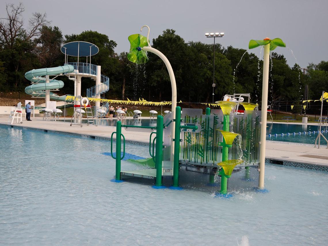 View of the shallows before the grand re-opening of Forest Park Pool in Fort Worth, Texas, Friday May 24, 2024. (Special to the Star-Telegram/Bob Booth)