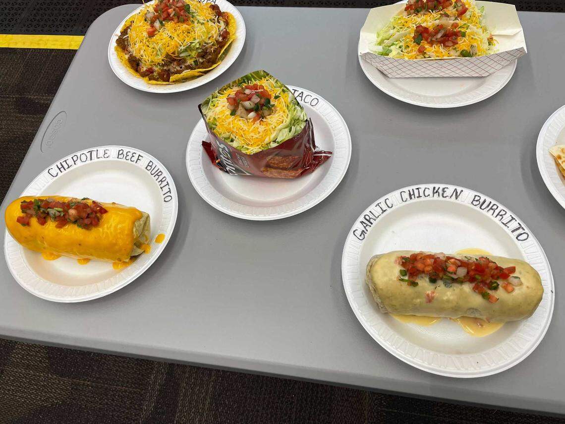 Tad’s Bodacious Burritos and Breakfast is serving up $14 burritos, from chipotle beef, to garlic chicken. Other items include soft tacos, nachos or a walking taco, aka a nacho cheese Doritos’ bag cut in half and stuff with lettuce, cheese and ground beef.