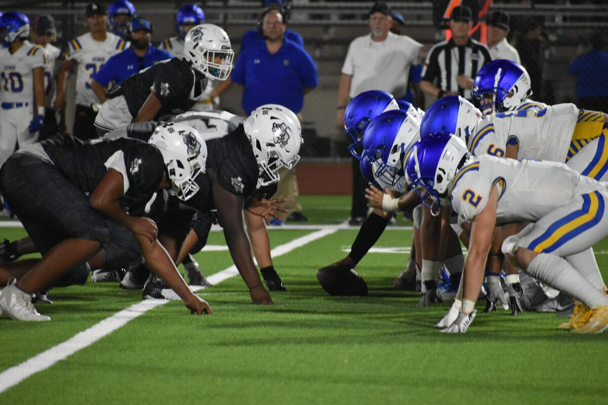 Venus and Fort Worth South Hills face off during a high school football game at Clark Stadium in Fort Worth, Texas Thursday, August 31, 2023.