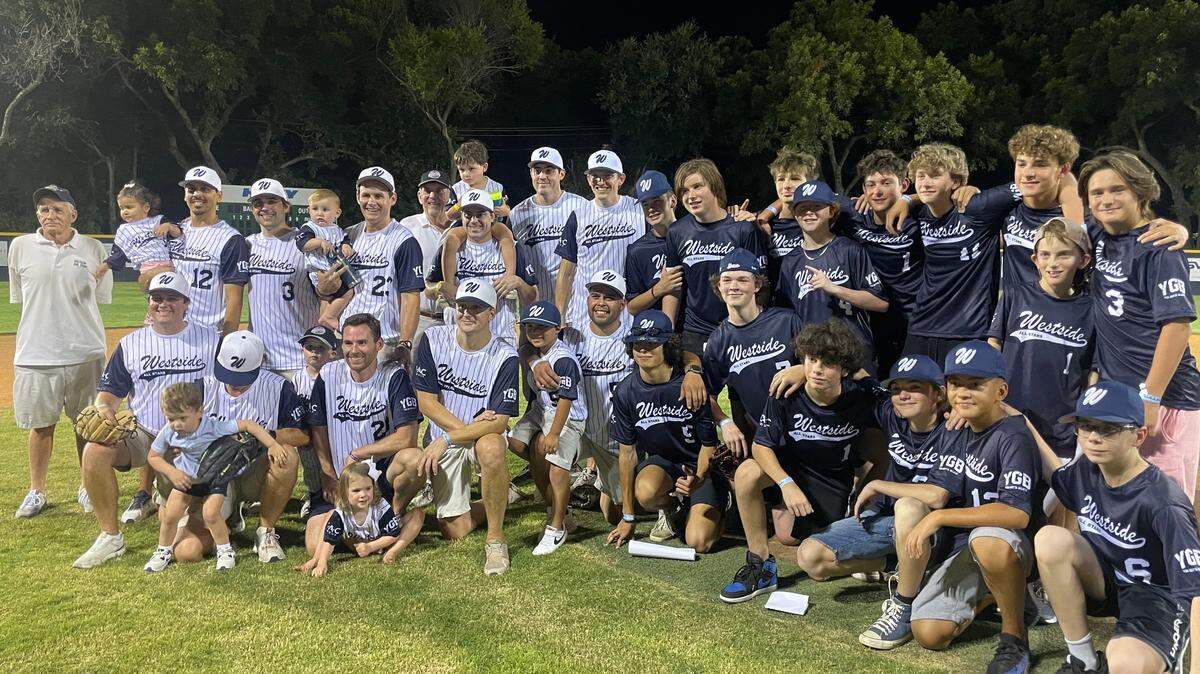 The 2002 Westside Little League team and the actors who portray them in “You Gotta Believe”.