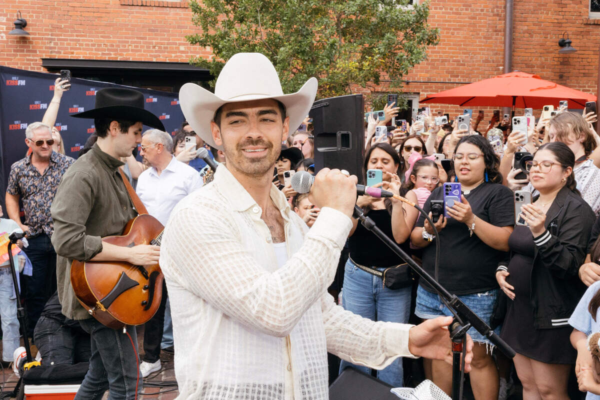 Joe Jonas performs in the Fort Worth Stockyards on May 10, 2025.