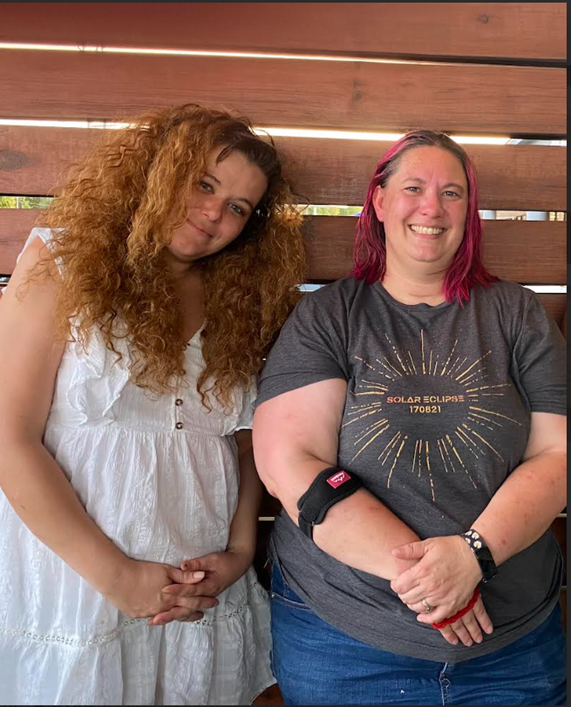 Taylor Frankum, left, and Tara Haelle met when Frankum was a freshman at Sam Houston High School. Haelle became a mentor to her and was instrumental in trying to help her overcome her addictions.