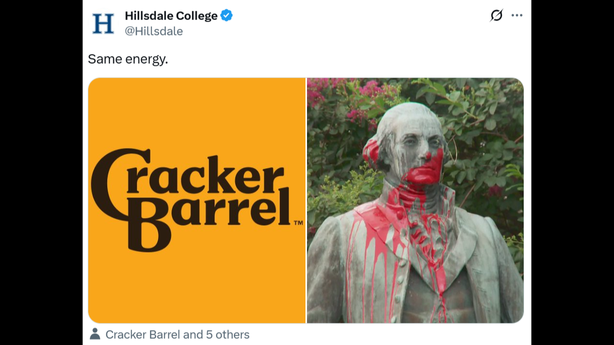 Hillsdale College’s X post.