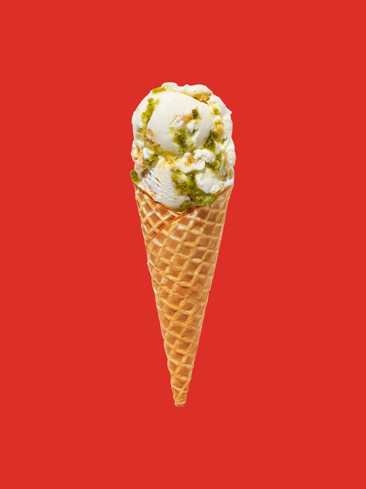 To celebrate the opening of the first Salt & Straw stores in Texas, they are offering exclusive Texas-themed flavors. Pictured here is the Cream Cheese Jalapeno Jelly ice cream.