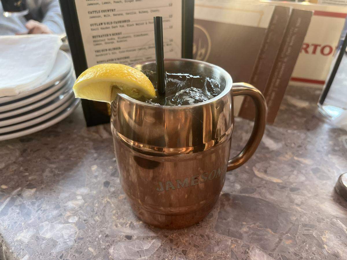 An Irish mule is like a Moscow mule made with Jameson whiskey instead of vodka. This drink is $6 on happy hour at Henry McCarty’s Irish Pub on Thursday, Feb. 19, 2026 in Fort Worth.