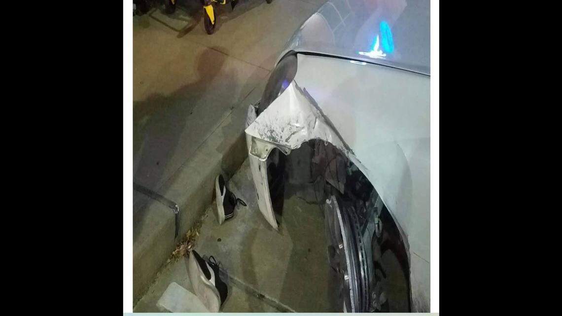 A Texas man was arrested after police say he drunkenly crashed his car while driving on rims with a toddler inside.