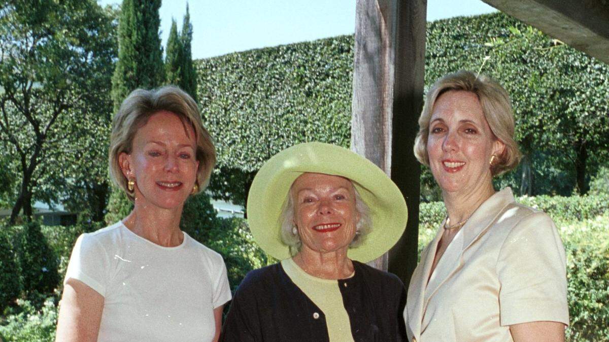 In this file photo, Anne Hendricks Bass, left, Mary Tonetti Dorra and Brooke Lively during the Fort Worth Garden Club tour of Bass’ Gardens Private Home on Sept. 15, 2000. Bass, a significant contributor to the Fort Worth arts world, died Wednesday in New York at age 78.