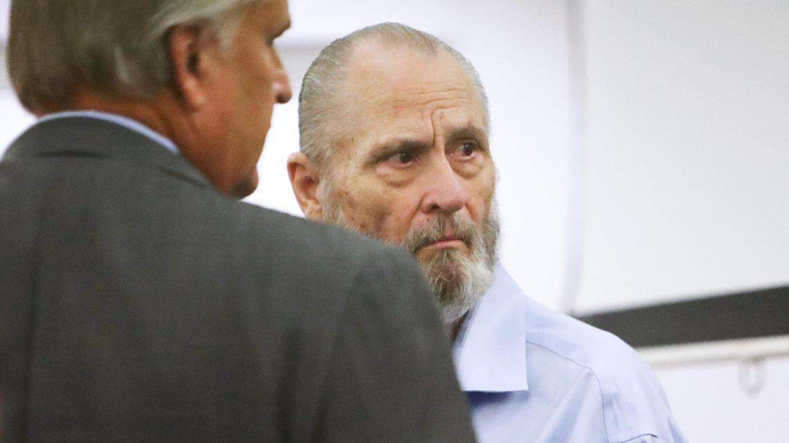 Glen McCurley, right, waits to be escorted out of the courtroom at the Tim Curry Criminal Justice Center on Aug. 24, 2021. McCurley changed his plea to guilty and received a sentence of life in prison.