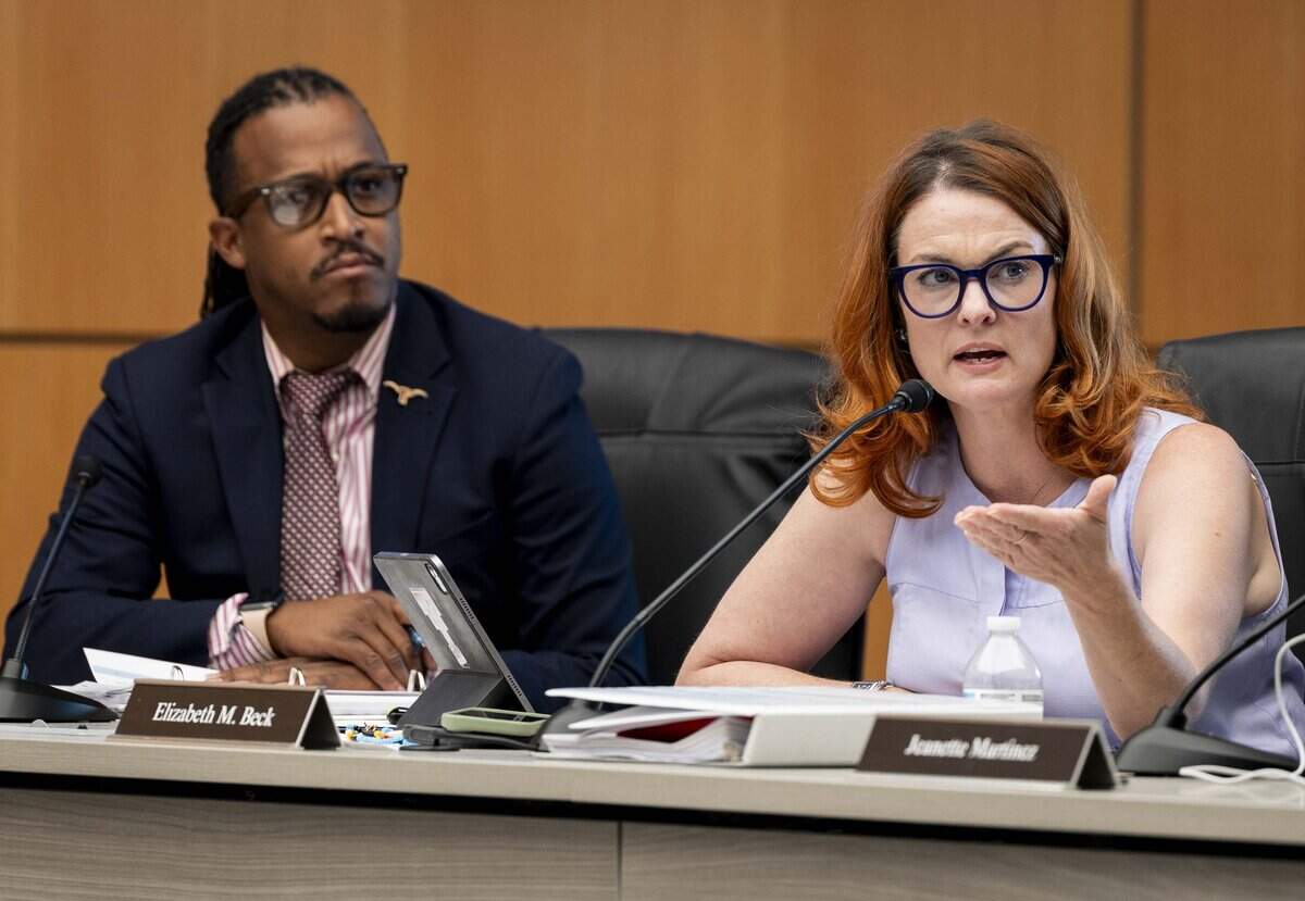 City Councilor Elizabeth M. Beck asks questions of Assistant City Manager Jesica McEachern during a presentation on data center development regulations on Tuesday, June 2, 2026 in Fort Worth, Texas.