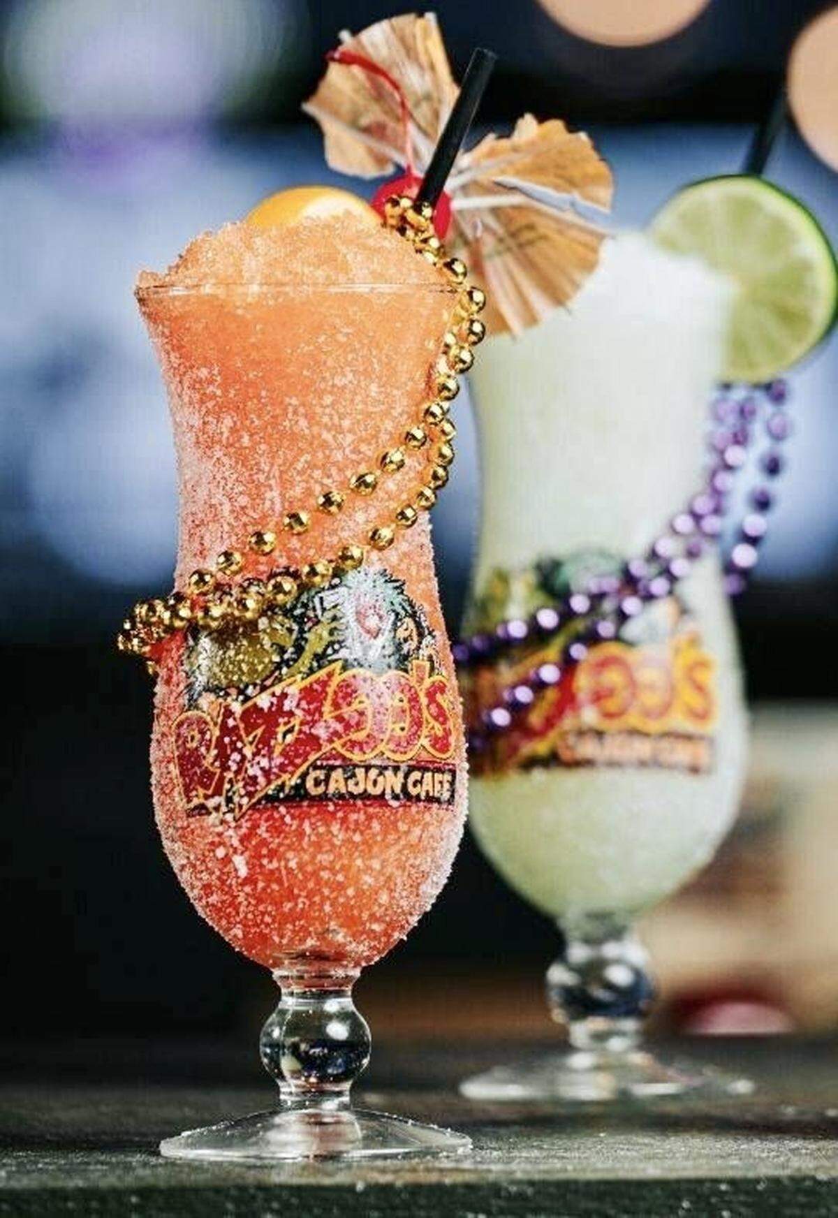 Frozen “Mardi-ritas” at Razzoo’s Cajun Cafe.