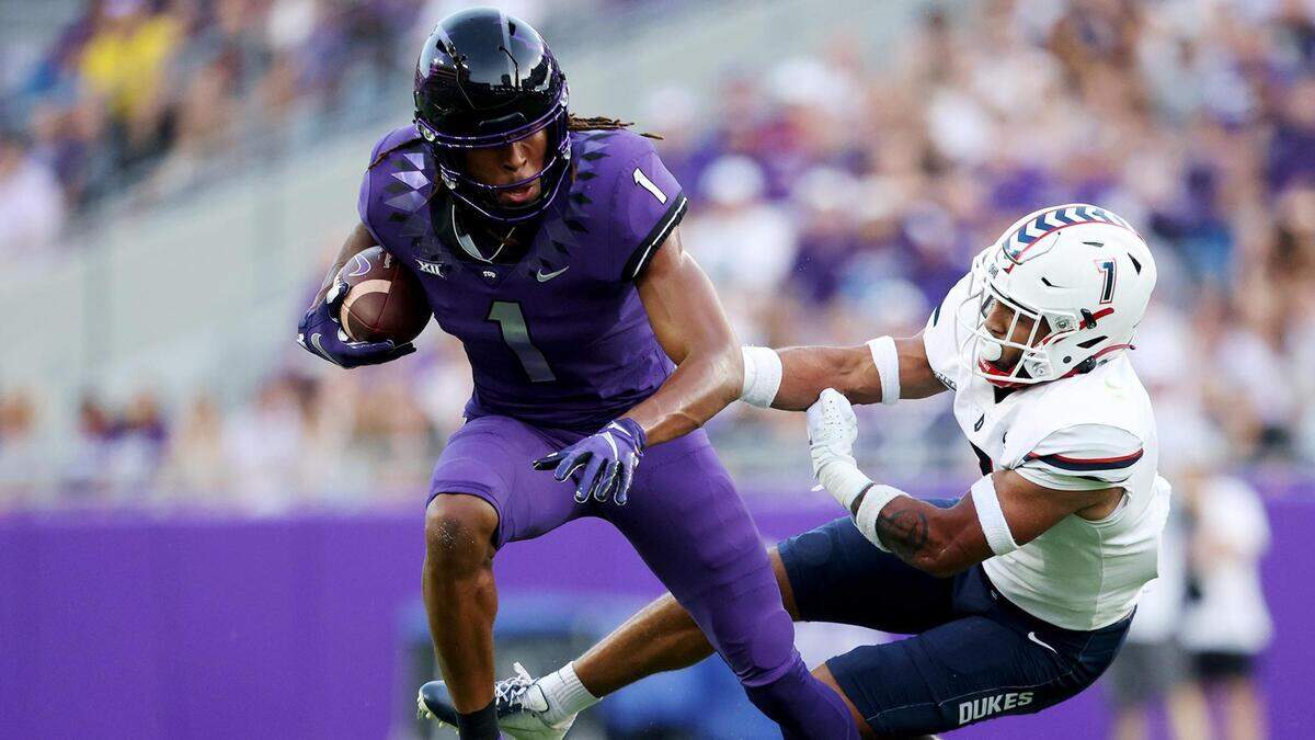 TCU wide receiver Quentin Johnston is coming off a career game last week.
