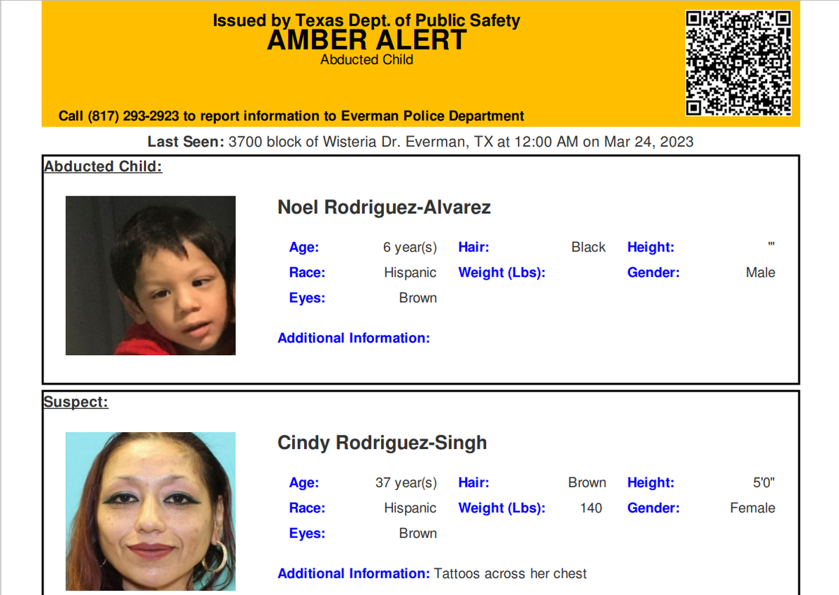 Everman police are looking for 6-year-old Noel Rodriguez-Alvarez, who hasn’t been seen since the fall of 2022.
