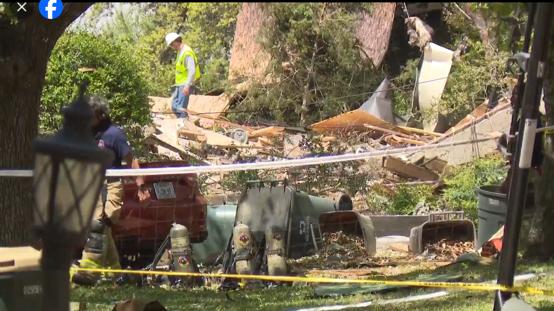 A house exploded in Austin, Texas, and three people we rescued from the rubble, officials say.