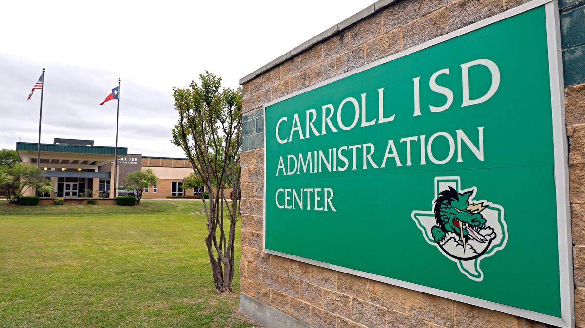 Carroll ISD Administration Center in, Southlake, Texas, Thursday, April 15, 2021.
