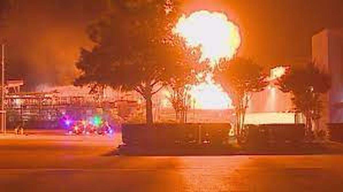 An explosion and fire erupted early Monday, Aug. 7, 2023, at a Sherwin-Williams paint plant in Garland.
