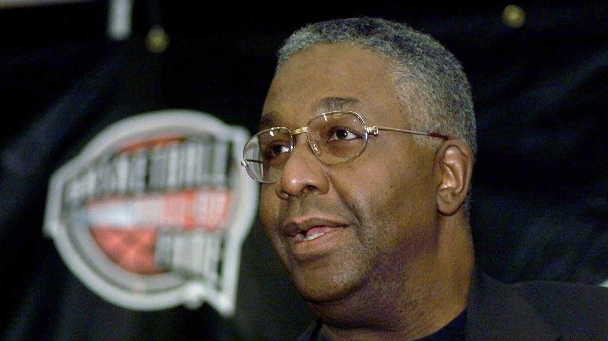 Former Georgetown basketball coach John Thompson, shown in this 1999 file phote, died Sunday at 78.