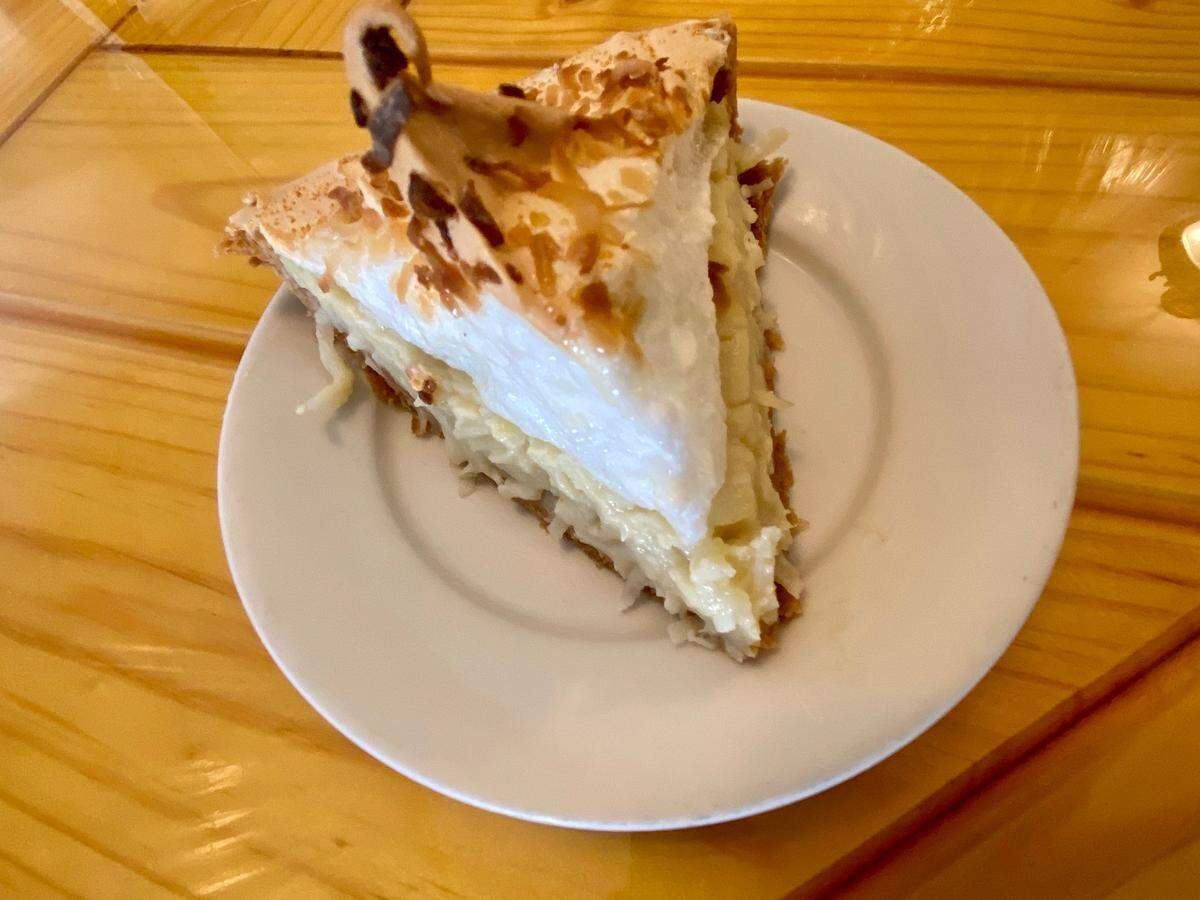 Coconut meringue pie at Carshon’s Deli.
