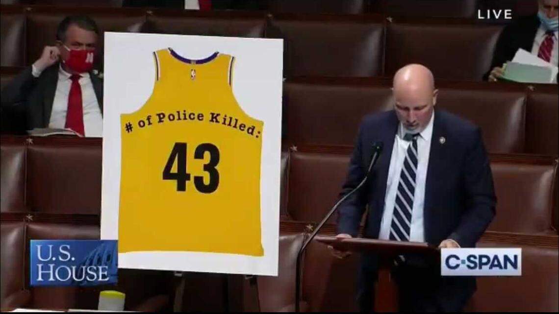 Texas Rep. Chip Roy reads off the names of 43 officers killed in the line of duty on C-Span.