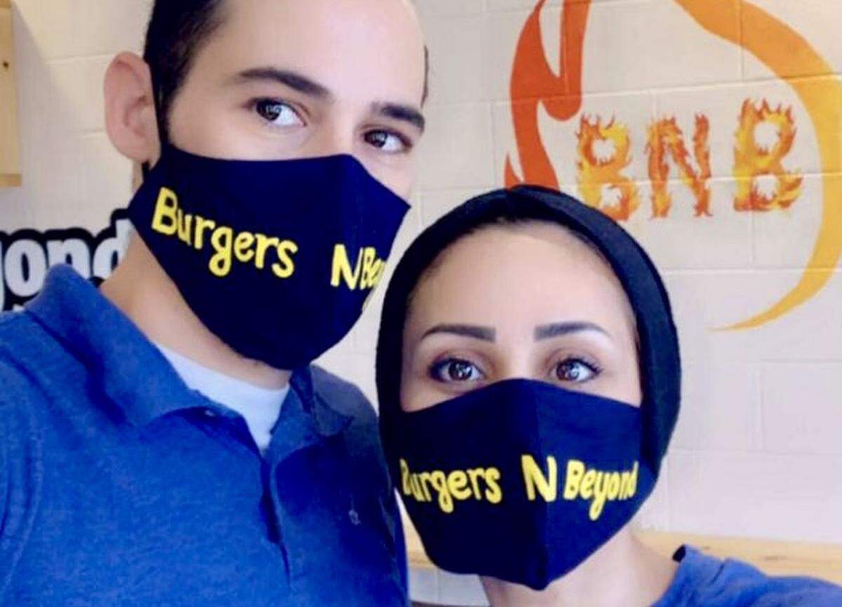 Ali Al Taher and Miada Khalaf own Burgers N Beyond.