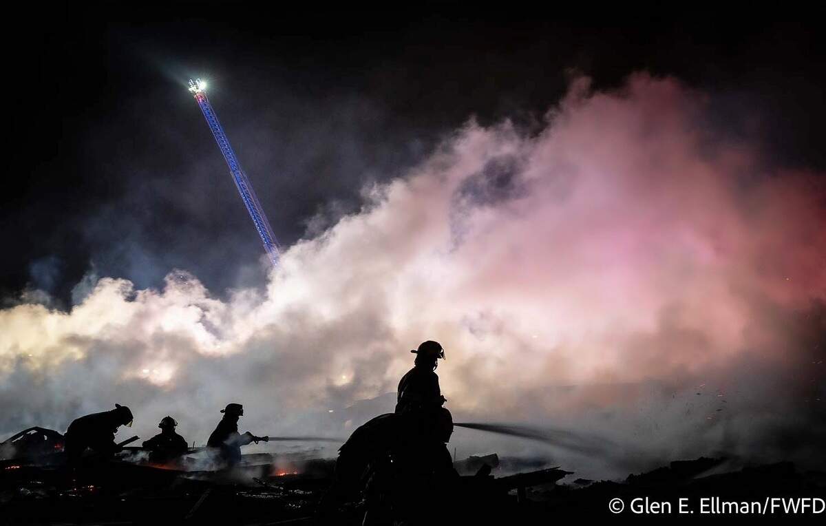 Fort Worth firefighters were able to get a fire under control at an apartment complex under construction early Tuesday morning, April 4, 2023. 