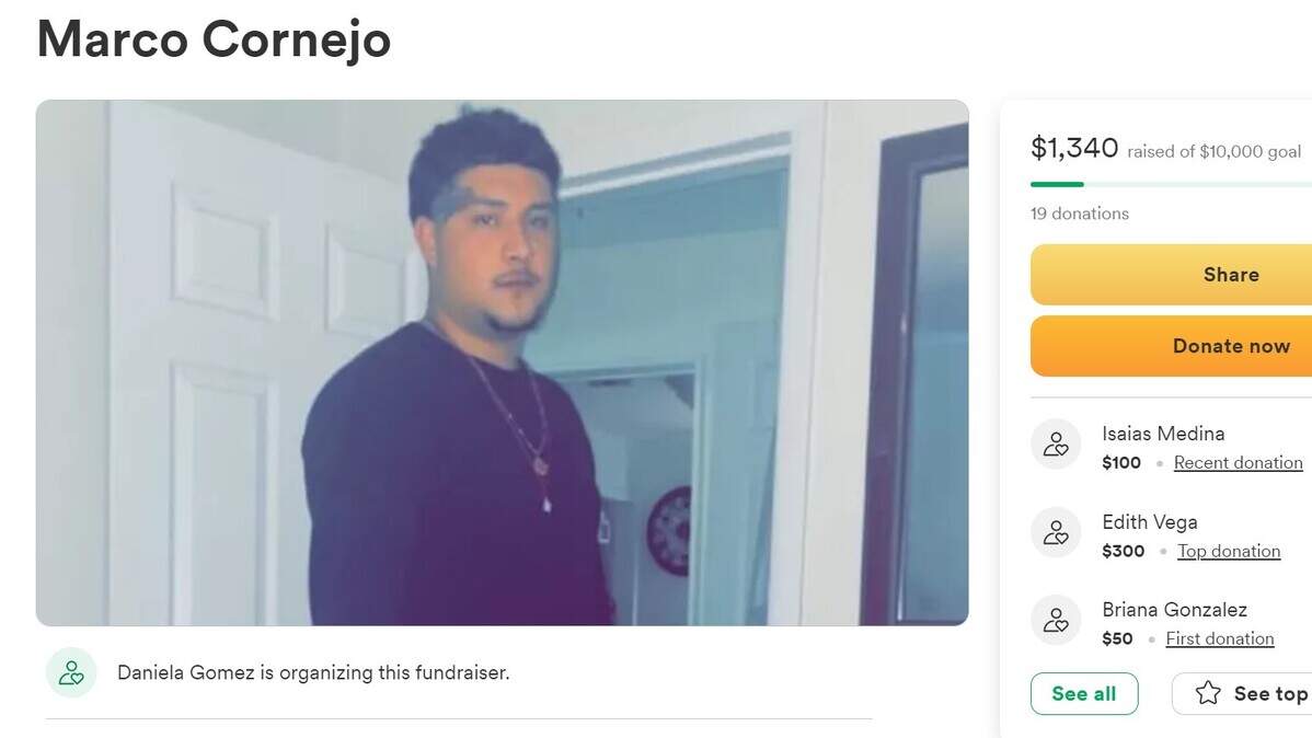 The family of Marco Cornejo, 20, has started a GoFundMe to pay for funeral expenses after they said he was the man killed in a shooting at a Fort Worth party early Sunday morning.