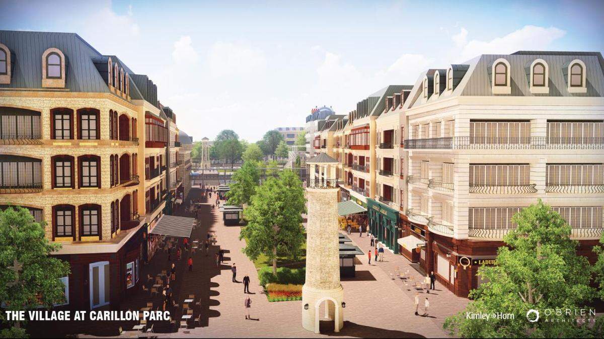 A new developer, HCCP Carillon Partners Llc., wants to revive the mixed-use project at Carillon with a focus on experiential entertainment, chef-driven restaurants and one-of-a-kind mom-and-pop shops. The proposal also includes 40 to 50 residential lofts on the floors above the retail.