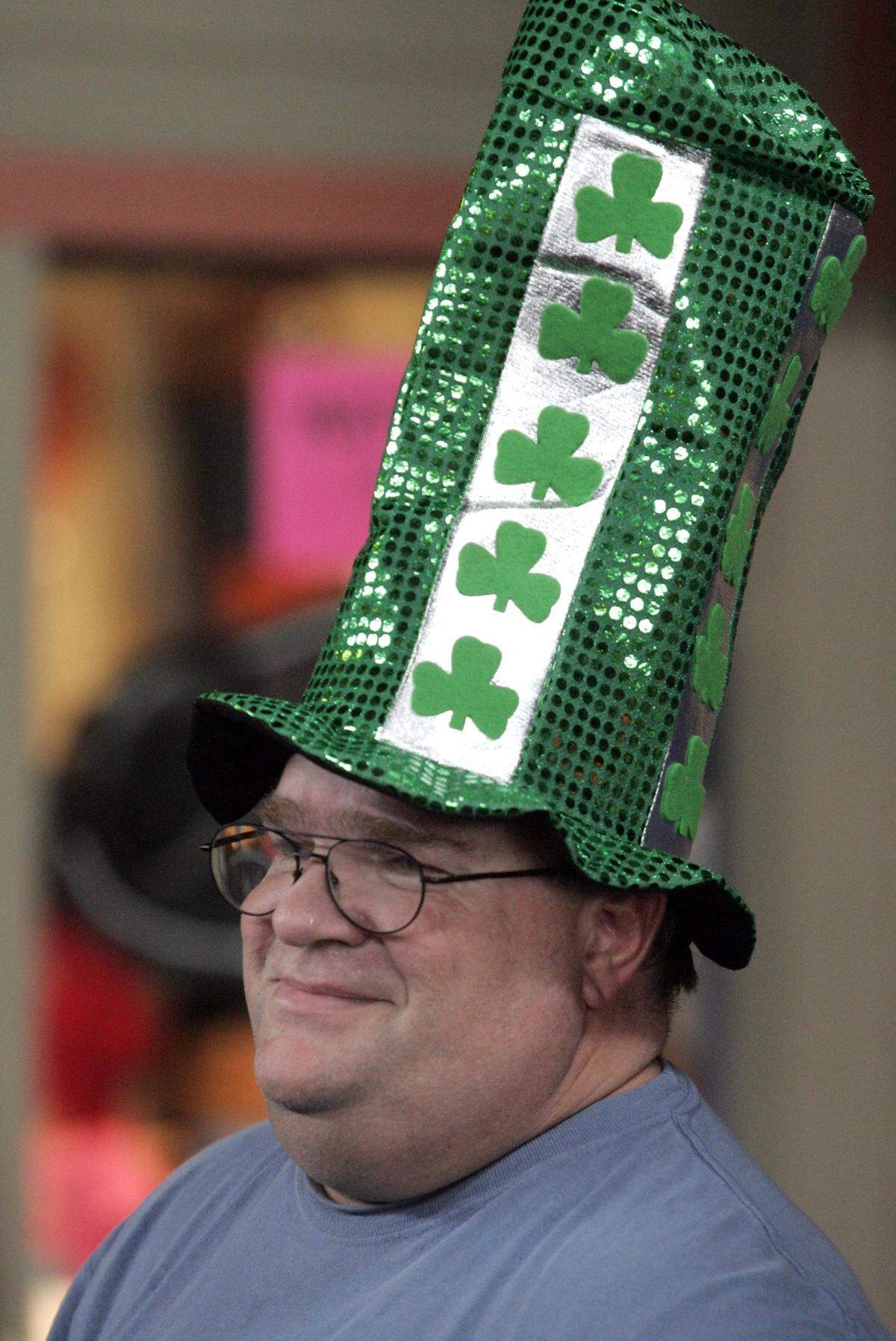 March 14, 2009: John Williams, 42, of McKinney at the Fort Worth Stockyards’ 16th annual “Cowtown Goes Green Celebration” to recognize St. Patrick’s