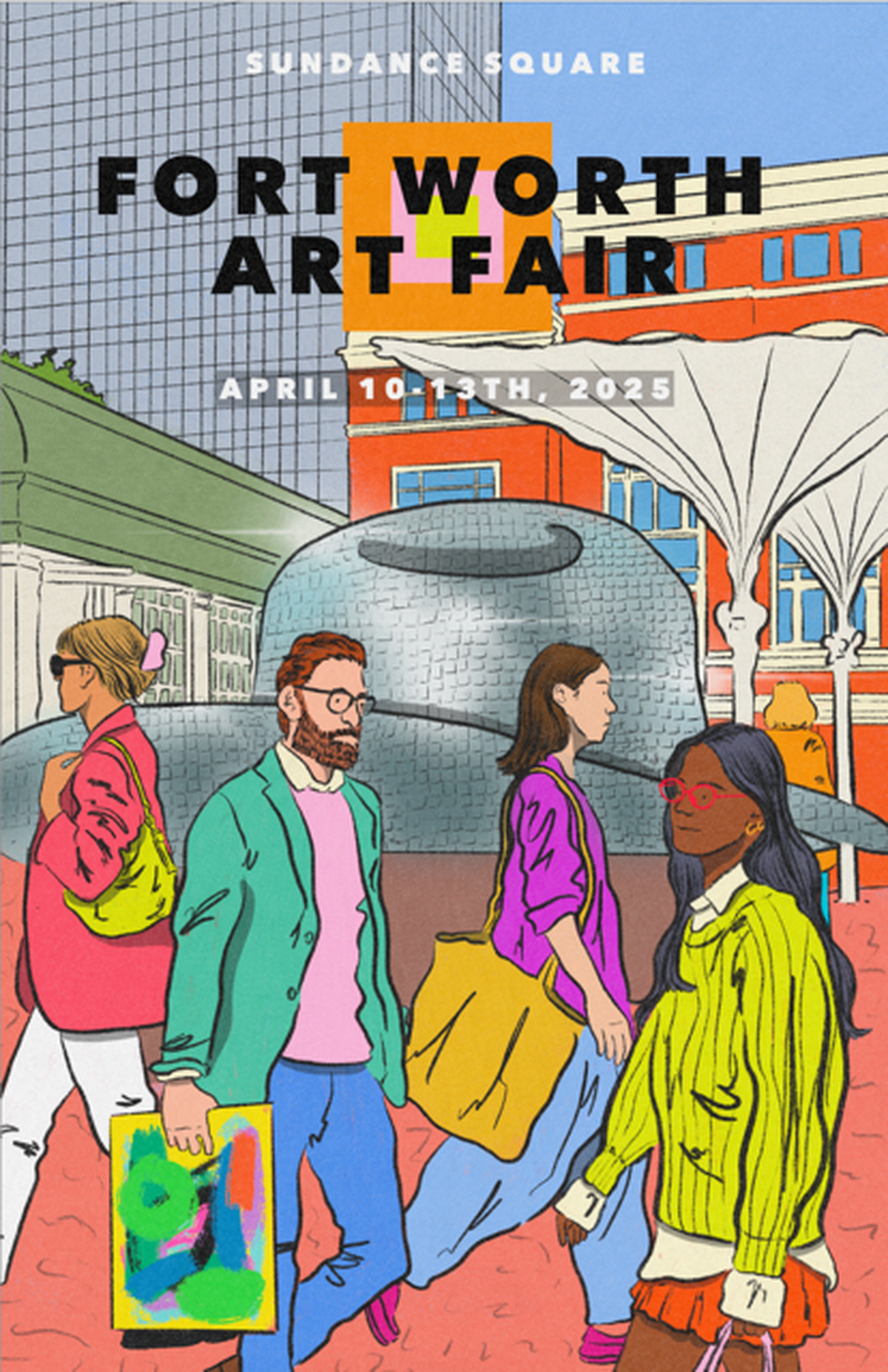 The 2025 poster for the Fort Worth Art Fair in Sundance Square.