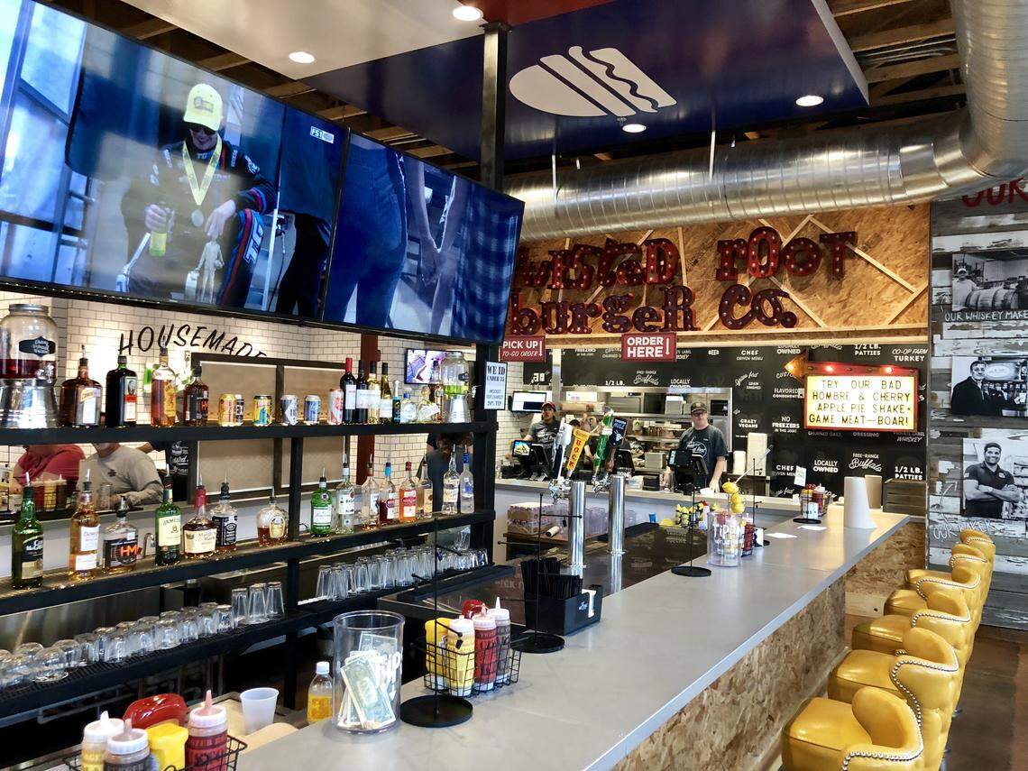 The bar and counter at Twisted Root Burger Co. in downtown Mansfield.