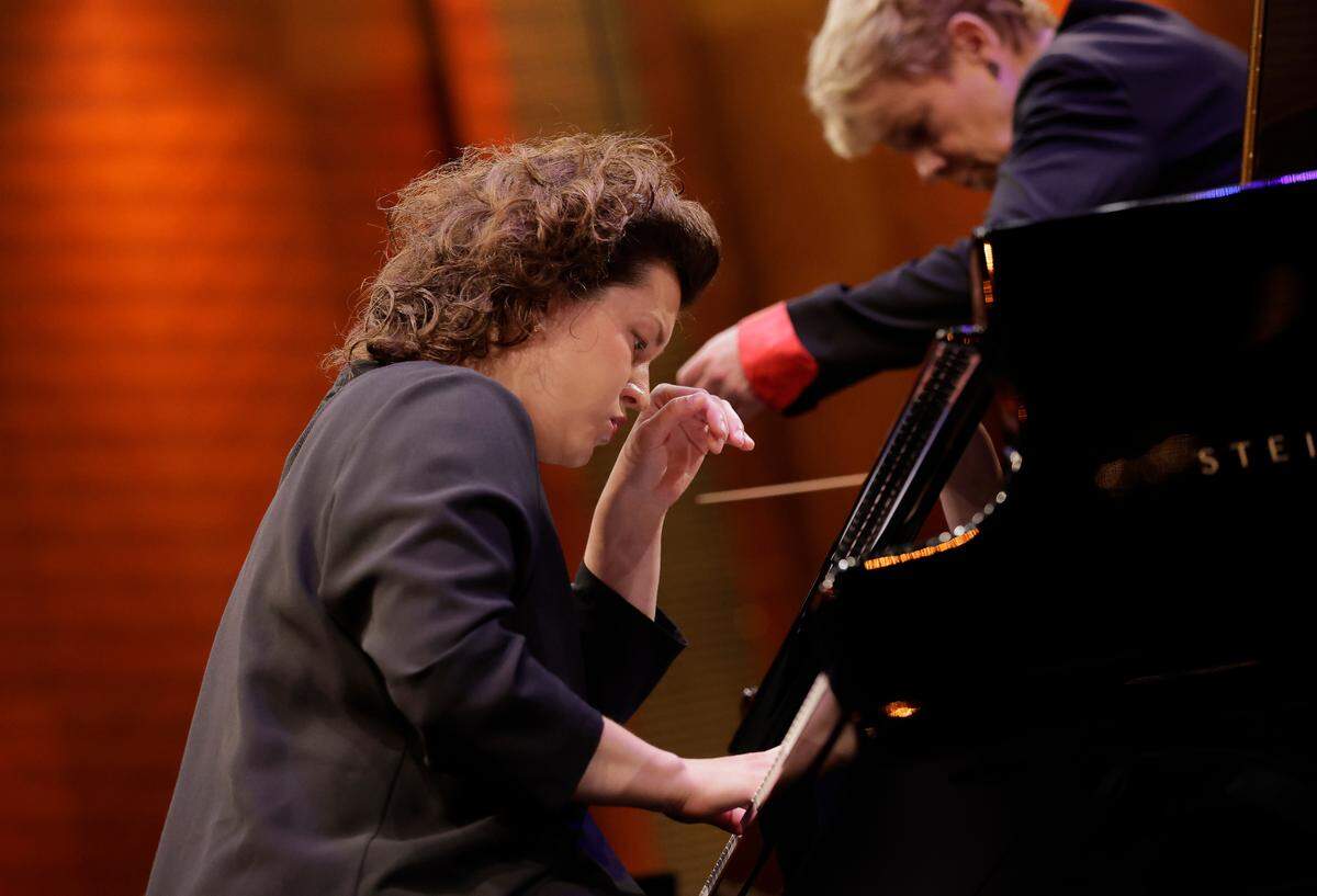 Anna Geniushene from Russia performs Beethoven’s Piano Concerto No. 1 in C Major, op. 15 for the finals of the 16th Cliburn International Piano Competition in Bass Performance Hall.