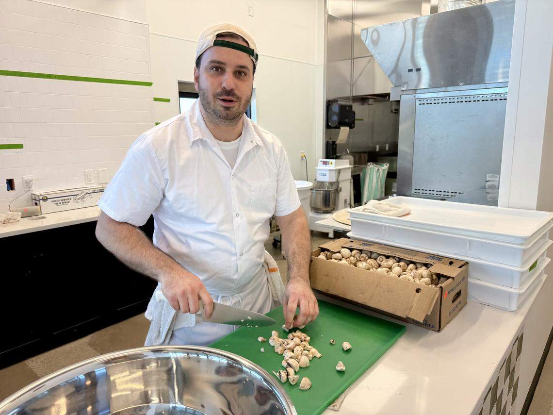 Chef Asdren Azemi of Ozzi’s Pizza, seen Dec. 27, 2025, was once chef at Ruffino’s Italian in Fort Worth, Texas.