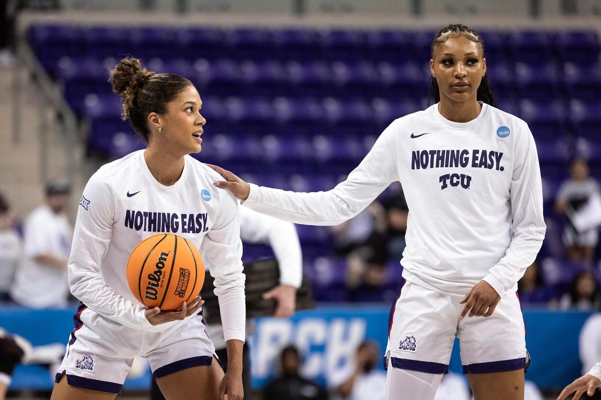 TCU has a lot of new faces this season but does return two key contributors from last year in Donovyn Hunter (left) and Taylor Bigby.