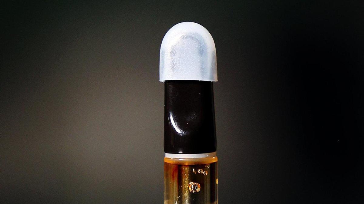 A vape cartridge containing delta-8 sold in North Texas. Under federal and Texas law, hemp is cannabis with a Delta-9 THC concentration below 0.3%.
