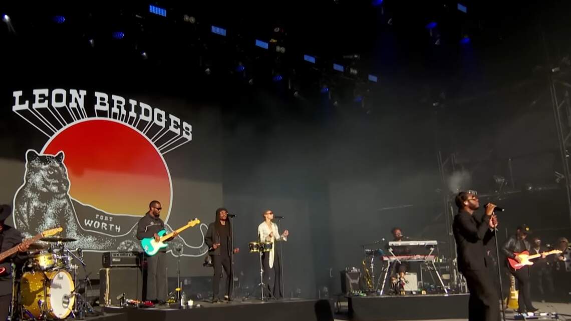 Fort Worth’s Leon Bridges shows Panther City pride to massive Glastonbury crowd in UK