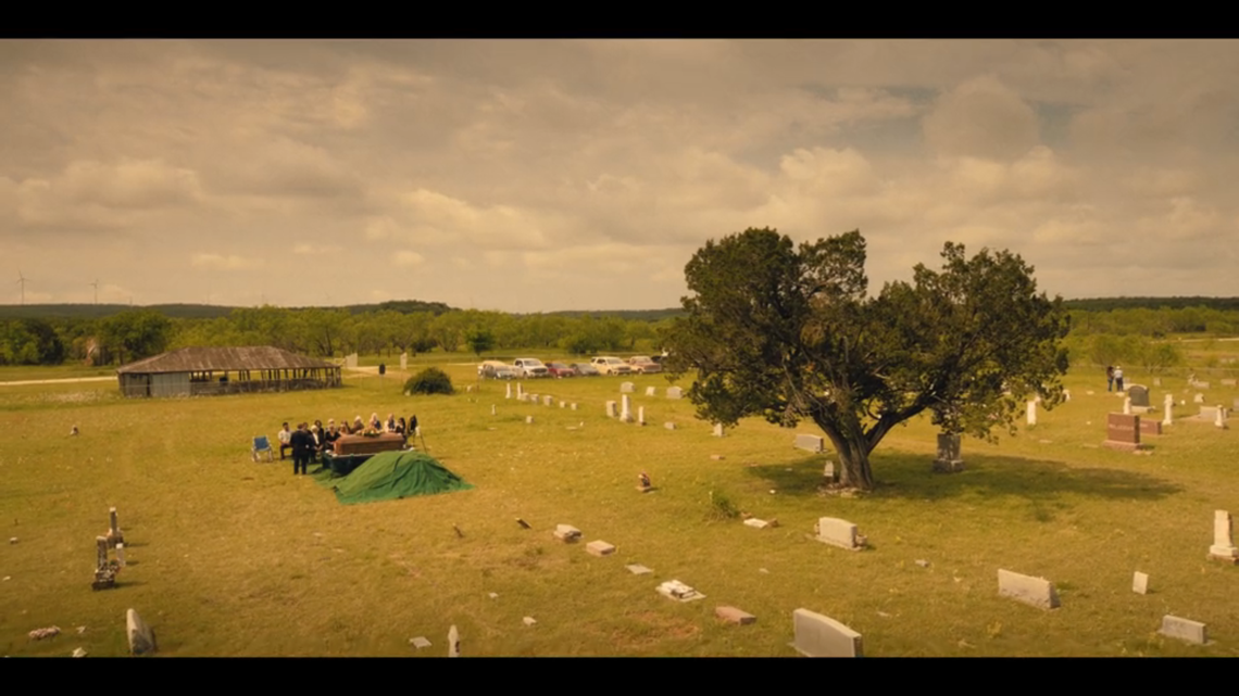 Winn Hill Cemetery in Jacksboro appears in “Landman” season 2 episode 4.