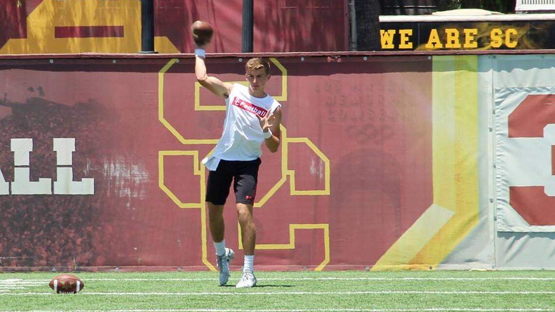 4-star QB Ken Seals at a USC camp.