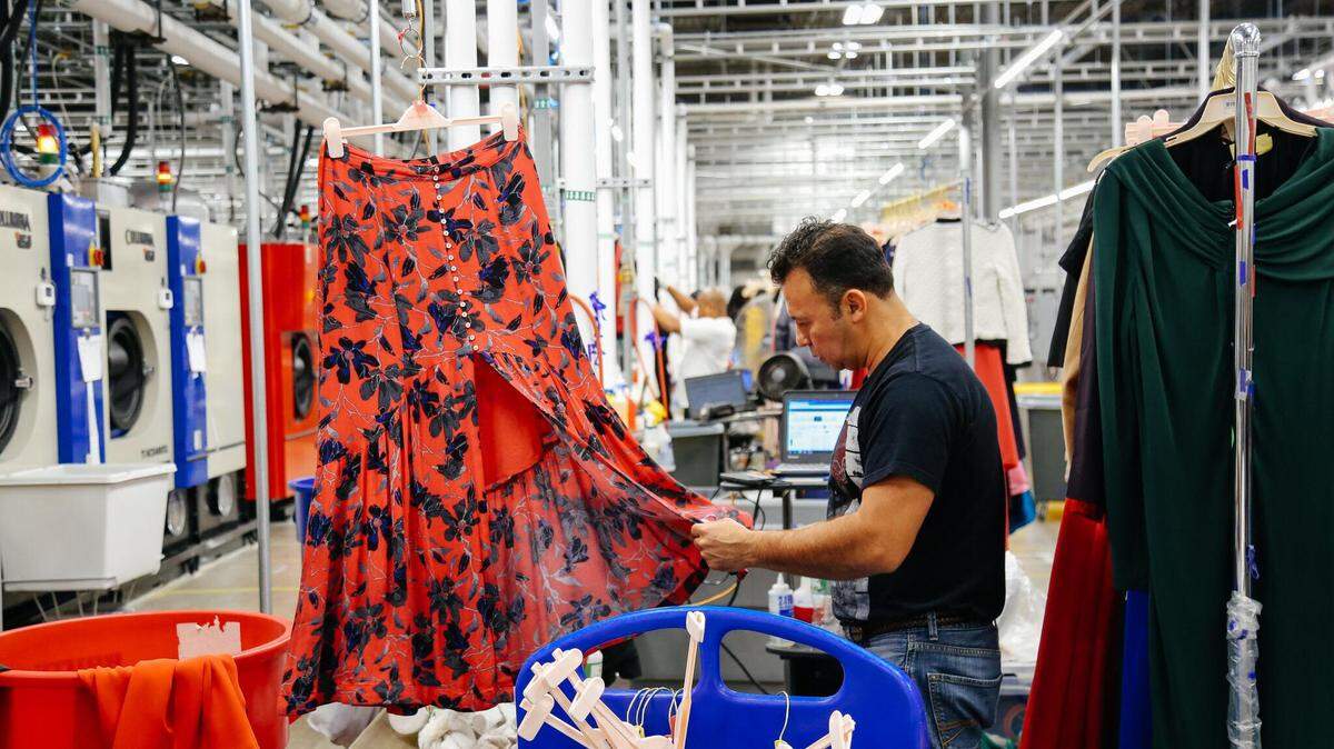 This is a photo of a Rent the Runway distribution center in New Jersey.