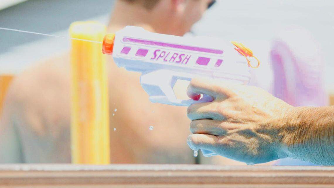 A person driving by shot at a group of 17- to 19-year-olds driving around and playing with an Orbeez toy gun, injuring two, Texas cops said. 