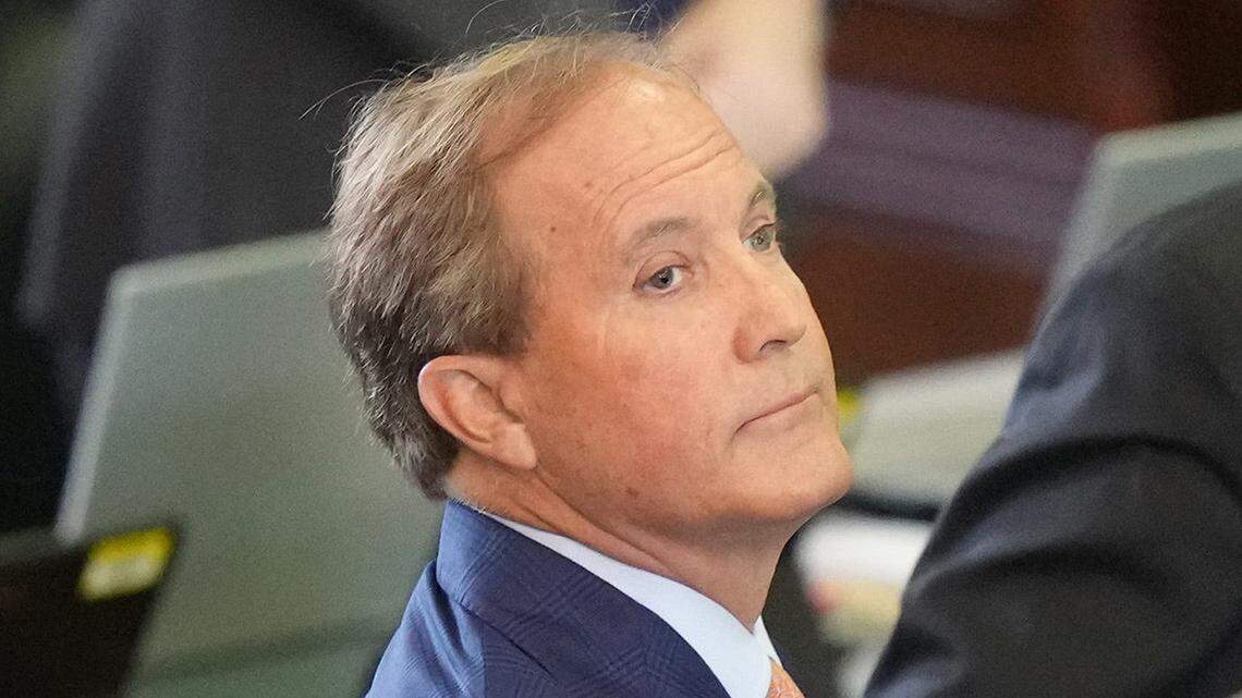 Texas Attorney General Ken Paxton at his impeachment trial at the Capitol on Tuesday September 5, 2023.