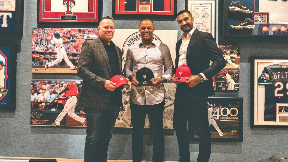 Former Texas Rangers third baseman Adrian Beltre (center) is a part investor and on the board of directors for Baseball United, a pro league that will bring the game to the Middle East and South Asia.