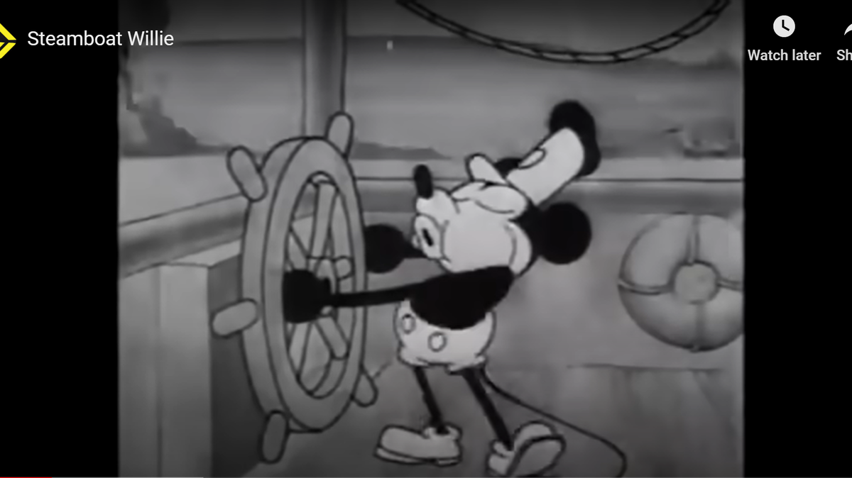 Mickey Mouse as Steamboat Willie