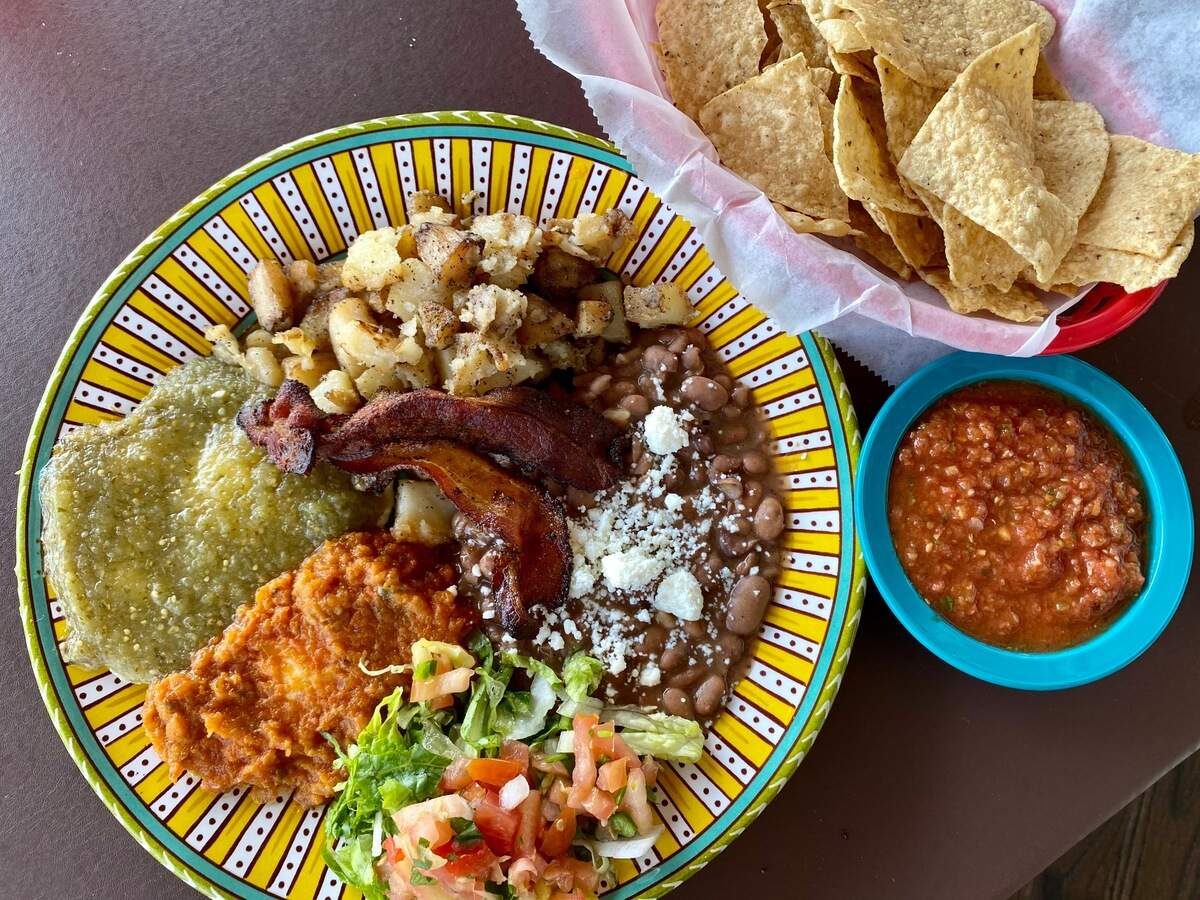 Huevos rancheros at Enchiladas Ole.
