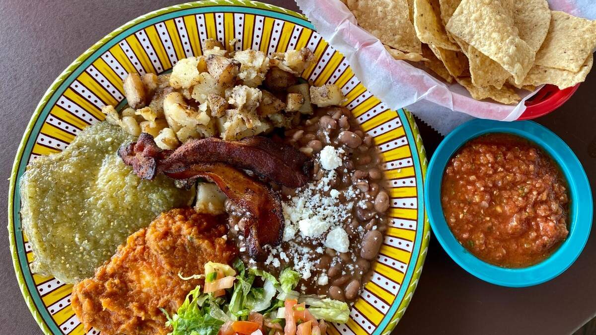 Huevos rancheros at Enchiladas Ole.